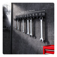 Numbered Wrench Organizer Space-Saving Wall-Mounted Mounted Wrench Rack Easy Installation Spanner Storage Hanger for Workshop