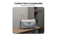 Wet Dry Separation Travel Bag Adjustable Shoulder Strap Lightweight Fitness Bag Large Capacity Multiple Pockets for Aquatic Mers