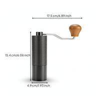 Textured Manual Coffee Grinder Sturdy Hand-Crank Coffee Grinder Ergonomic Kitchen Appliance Adjustable for Travelers