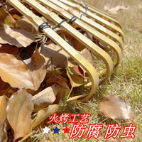 长竹耙子清理草坪落叶垃圾农村老式扫庭院扒晒稻园艺爬多齿搂树叶 标准【11齿】【齿宽】