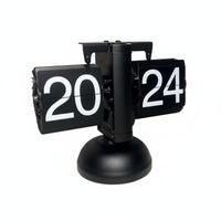 Simple Design Automatic Flip Clock Mechanical Movement Automatic Page Turning Flip Clock Easy to Read for Living Room
