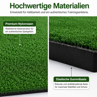 Golf Mat 1.5x1.5m, Portable Golf Practice Mat for Indoor and Outdoor Use, Non-Slip Golf Hitting Mat with Rubber Base, Nylon Grass