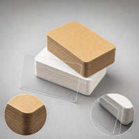 Blank White Hard Card English Word Flashcards Handwriting Cards Host Cue Cards Postcards
