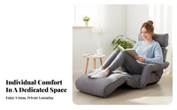 Foldable Design Folding floor Chair Japanese and design Legless floor Chair Adjustable Spinerest Lounge Seat Spine Spinerest for Students, Adults, Readers, Bay seating area, Bedroom, perusing, Living Room