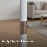 Sturdy Metal Construction Speaker Tray Floor Stand Heavy Duty Adjustable Speaker Stand Easy Setup Universal Device Pedestal Space Saving for Home Theater, Living Room, Bedroom
