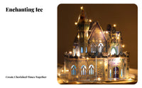 Ice Castle 3D Puzzle Great Gift 3D Castle Puzzle Easy to Assemble Kids' Toy for Children, Adults, Arts and Crafts, Desktop Decoration, School Projects