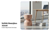 Multi-Functional Hourglass-Shaped Stool Compact Small Seat Modern Design Home Furnishing Versatile for Homeowners, Interior Designers, Entryway, Living Room, Bedroom, Balcony