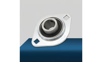 Triangular Flange Bearing Silver-Toned 3-Bolt Flange Bearing for Machinery