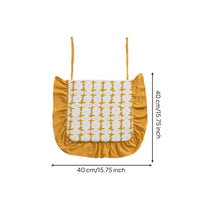 Chair Cushion with Ties Square Ruffled Chair Pad Sponge Seat Cushion Printed Bedding Decorative for Dining Chairs, Kitchen