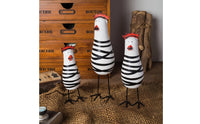 Cartoon Chicken Ornament Rustic Chicken Figurine Hand-Painted Nordic Style Bird Sculpture for Desktop, Living Room, Office