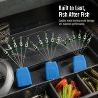 Mini Magic Lead Fishing Weights with Self-Locking Scale and Silicone Swivel