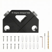 Triangular Opening 45 Degree Oblique Hole Jig Compact 45 Degree Drill Guide Jig Black Angle Drill Guide Exact Alignment for Woodworkers, Carpenters