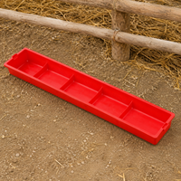 60cm Chicken Feeder Trough, Reinforced Poultry Feeder for Laying Hens, Easy Clean Outdoor Chicken Feeders and Drinkers