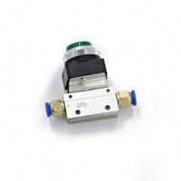 Pneumatic Valve with Push Button Compact Mechanical Pneumatic Valve Aluminum Alloy for Machinists, Machine Controls