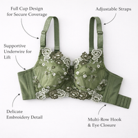 Full Coverage Bras for Women with Underwire and Thin Padded Cups, Adjustable Straps for Daily Wear and Comfort, Extended Sizes Available