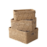 Woven Storage Basket for Home Handmade Snack Basket Dirty Clothes Storage Basket Desktop Organizer Book Basket