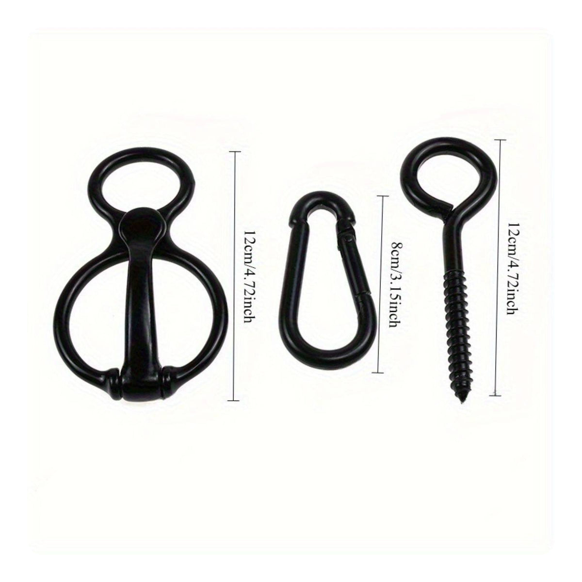 3 Pieces Horse Tie Loop with Bolt Secure Hitching Loop Tying Kit Heavy-Duty Hardware Long-Lasting for Farmers, Barns, Stables