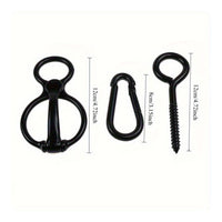 3 Pieces Horse Tie Loop with Bolt Secure Hitching Loop Tying Kit Heavy-Duty Hardware Long-Lasting for Farmers, Barns, Stables