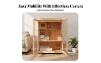 Jumbo Large Space Cabinetdesign Cat Shelter Transparent View Pet Furniture Multi-Level Design Indoor creature House Sturdy construction for felines, Indoors, Living Room, Bedroom, Office