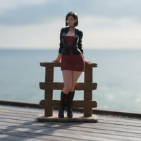 Woman Figurine High Detail Female Miniature Figure with Fence Diorama Figure for Miniature Photography, Display Case, Desktop Decoration