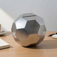 Soccer Ball Saving Box Decorative Soccer Piggy Bank Geometric Saving Box with Deposit Opening for Kids, Boys, Shelf, Bedroom