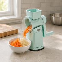 Hand Crank Vegetable Shredder Interchangeable Rotary Grater Easy to Use