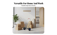 Adjustable Handle Stair Climbing Hand Truck Mute Wheels Heavy Duty Stair Climber Cart All-Terrain 6-Wheel Foldable Dolly for Delivery Personnel, Warehouse Workers, Stairs, Moving, Apartment Buildings, Office