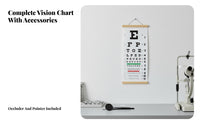 Long-Lasting PVC Material Snellen Eye Chart High-Clarity Print Visual Acuity Chart Washable for Optometrists, Kids, Medical Office, School