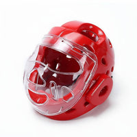 Taekwondo Helmet with Face Guard Thickened Ear Protection Full Face Fighting Arts Helmet Impact Resistant Secure Gear for Training, Competition