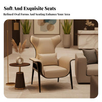 Light Luxury Aesthetic curved lined Sectional Sofa Modern Design Reception Couch Minimalist aesthetic Lounge Seating configurable Combination for Interior Designers, Business Owners, Apartment Dwellers, Sales Office, Lobby