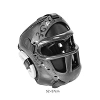 Head Guard with Face Cage Padded Fighting Arts Headgear Adjustable Boxing Headgear Equipped with a Face Guard for Fighters, Taekwondo