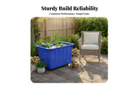 Easy to Maneuver Rectangular Tub Trolley Large Capacity Utility Trolley Multi-Purpose Rolling Container Sturdy Construction for Aquafarmers, Factory Workers, Warehouse Personnel, Garage, Garden, Laundry Room