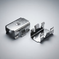 Stainless Steel Clips for Under Cabinet Lighting and Shelf Lighting, Screwless Fixed Buckle for Cabinet Lighting, DIY LED Lights, Silver Pack