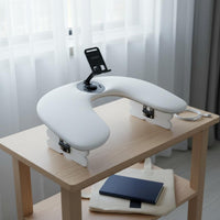 Ergonomic Design U-Shaped Nail Arm Rest Tool-Effortless Setup Manicure Hand Pillow Phone Holder Easy to Clean for Home Use