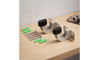 2 Pieces Storage Cart Hook Sturdy Wall-Mounted Hook with Screws Solid for Utility Room
