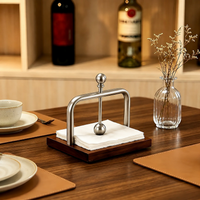 Geometric Napkin Holder, Freestanding Serviette Holder for Kitchen Counter, Modern Iron Table Napkin Dispenser