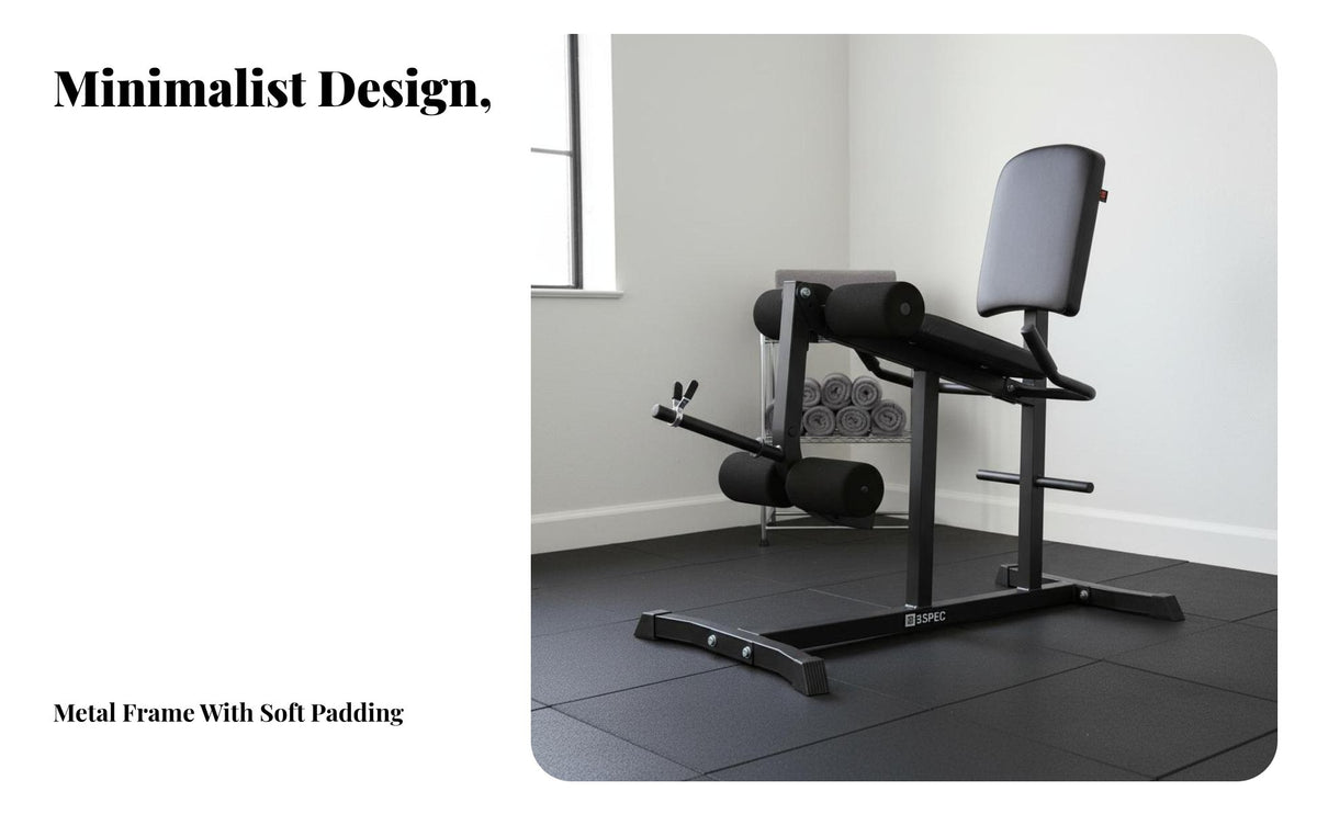 Leg Extension Machine Heavy-Duty Steel Frame Leg Extension Curl Machine Non-Slip Feet Fitness Equipment for Seniors, Home Gym