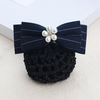 Professional Hairnet Bow Clip for Bank, Postal, Telecom, and Flight Attendant Uniforms