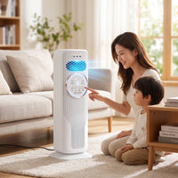 2-in-1 Column Fan and Heater Combo Slim Room Heater and Fan Combo Digital Oscillating for Apartment