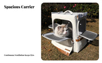 Large Pet Carrier Backpack Trolley Compatible Pet Backpack Carrier Breathable Mesh Panels for Commuters, Hikers, Pet Health Visits Visits, Outdoor