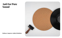 Cork and Rubber Blend Mat Shock Absorption Cork and Rubber Vinyl Mat for DJs