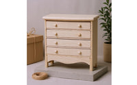 Dollhouse Drawer Cabinet Unfinished 1:12 Scale Wooden Cabinet Compact 1:12 Scale Dollhouse Furniture