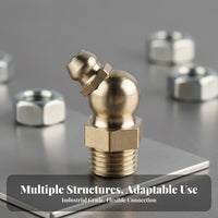 Rust Resistant Brass Grease Nipple Precision Machined Straight Brass Oil Nozzle Leak-Proof