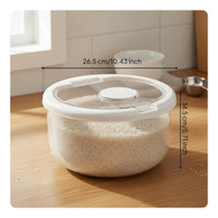 Moisture-Proof Large Capacity Rice Container Airtight Seal Sealed Rice Bin Easy to Clean for Countertop, Cabinet