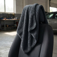 2-Layer Car Drying Towel with High Absorbency, Gray Microfiber for Costco Microfibre Cloths, Double-Sided Bound Border Finish