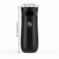 Travel Plunger Brewer Stainless Steel Coffee Maker with Locking Lid Compact Coffee Pot for Commuters, Students, Commute
