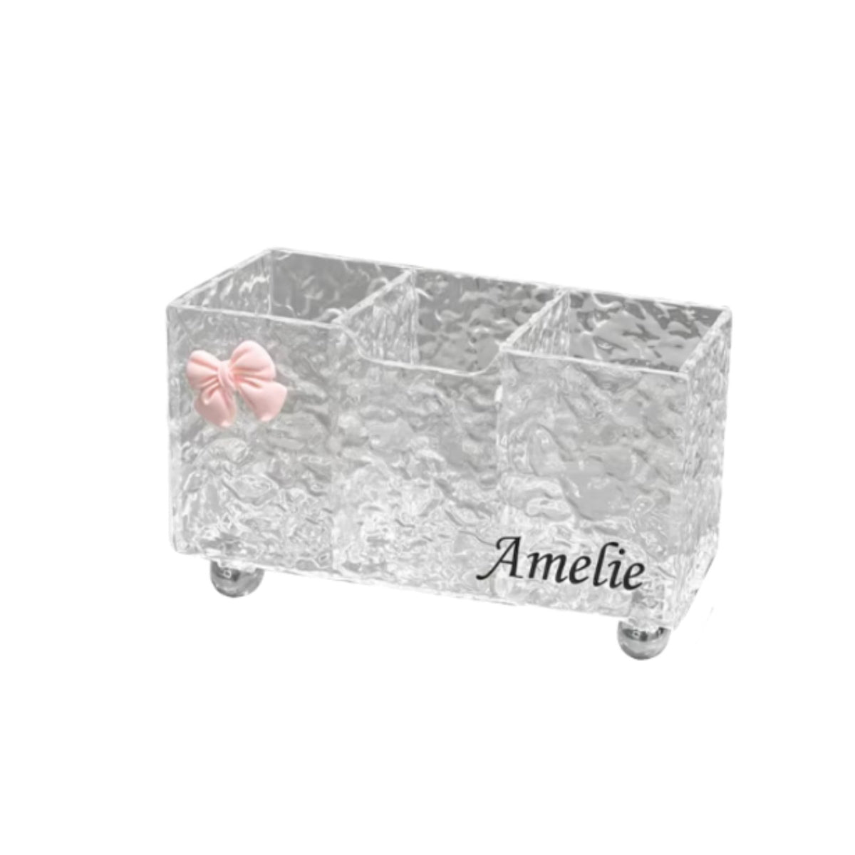 Multi-Compartment Vanity Box Transparent Design Lidded Multicompartment Cosmetic Box