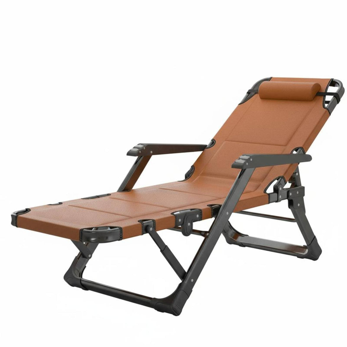 Portable Foldable resting Cot Includes Headrest Pillow Adjustable Reclining Cot durable Duty Recliner for Office Workers, Adults, Guests, Balcony, Indoors, Living Room, readydoor