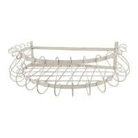 Iron Flower Rack with Grid Shelf Indoor Outdoor Wall-Attached Plant Holder Sturdy Flower Rack for Balcony, Fence