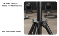 Heavy Duty Tripod Speaker Stand Professional Grade Floor Speaker Stand Sturdy and Stable Metal Audio Tripod Non-Slip Feet for Event Organizers, Home Theater Enthusiasts, Live Performance, Events, Studio, Conference Room